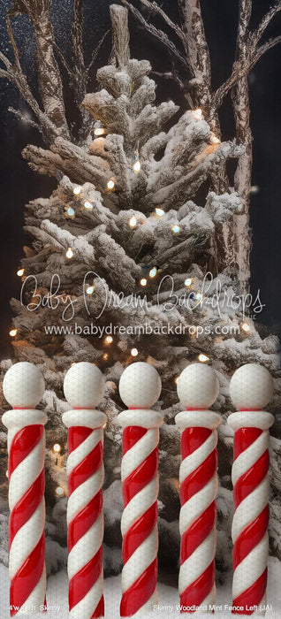 Skinny Woodland Mint Fence Left (JA)