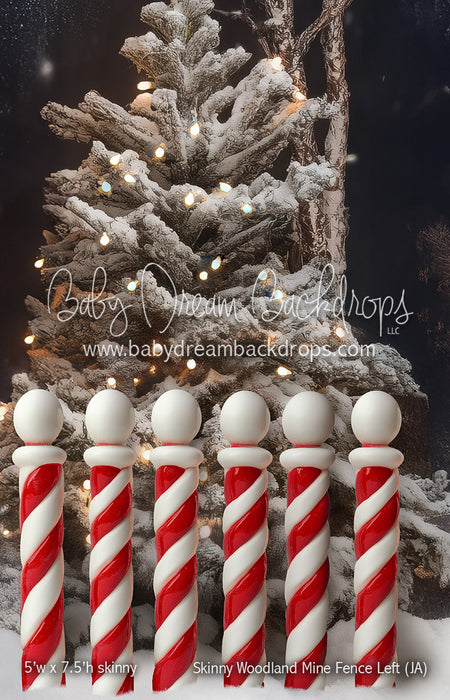 Skinny Woodland Mint Fence Left (JA)