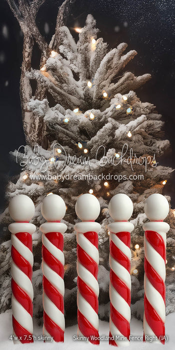 Skinny Woodland Mint Fence Right (JA)