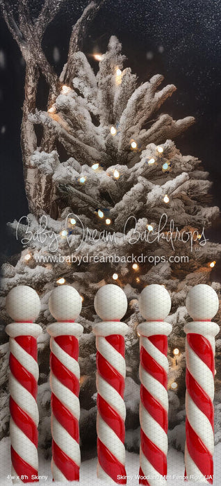 Skinny Woodland Mint Fence Right (JA)