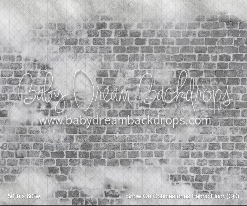 Snow On Cobblestones Fabric Floor (CC)