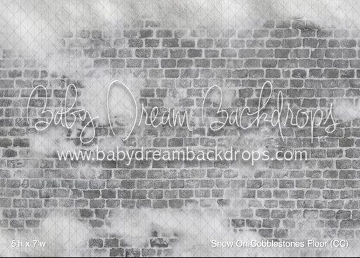 Snow On Cobblestones Fabric Floor (CC)