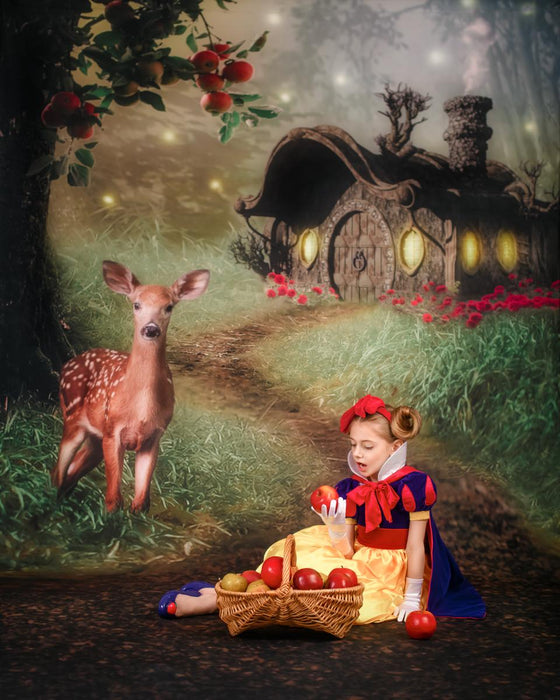 Enchanted Princess Forest Cottage (WM) — Baby Dream Backdrops