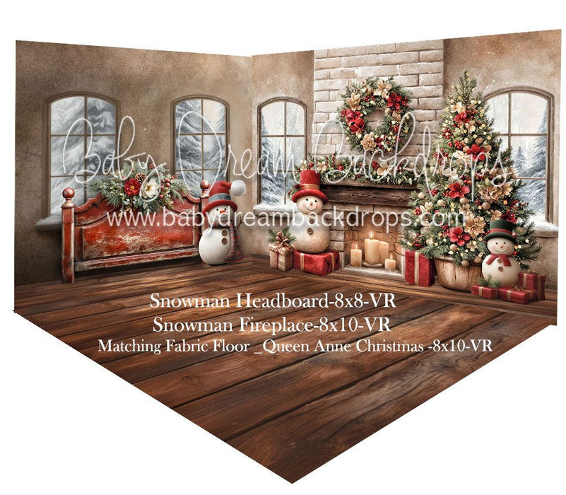Room Snowman + Snowman Fireplace + Queen Anne Christmas Floor (VR)