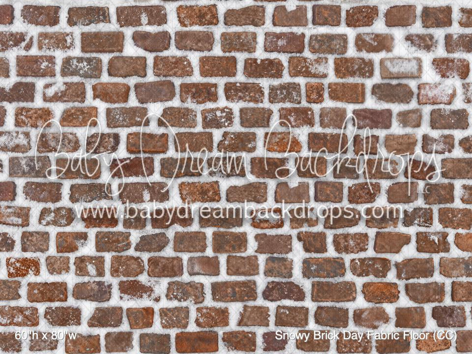 Snowy Brick Day Fabric Floor (CC)