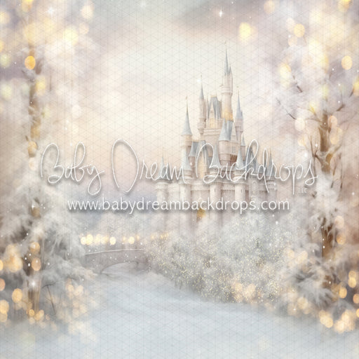 Snowy Castle (Pastel Dreams) with lights (MD)