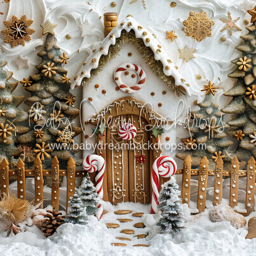 Snowy Gingerbread House (MD)