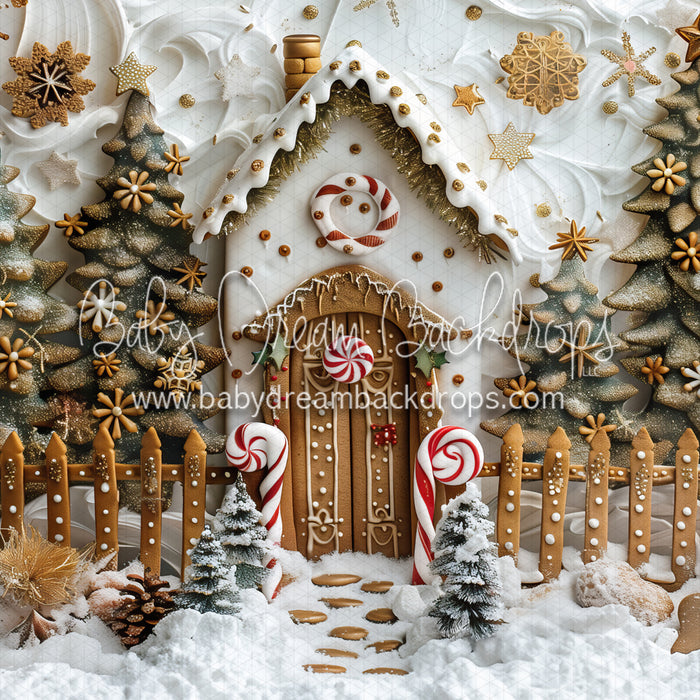 Snowy Gingerbread House (MD)