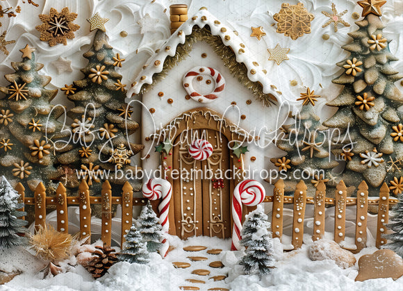 Snowy Gingerbread House (MD)