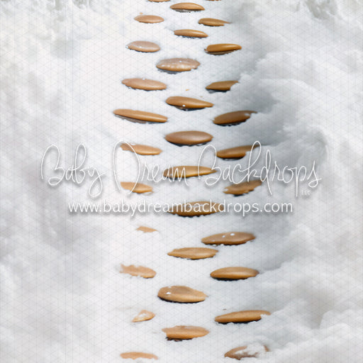 Snowy Gingerbread House Fabric Floor (MD)