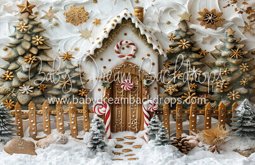 Snowy Gingerbread House Flipped (MD)