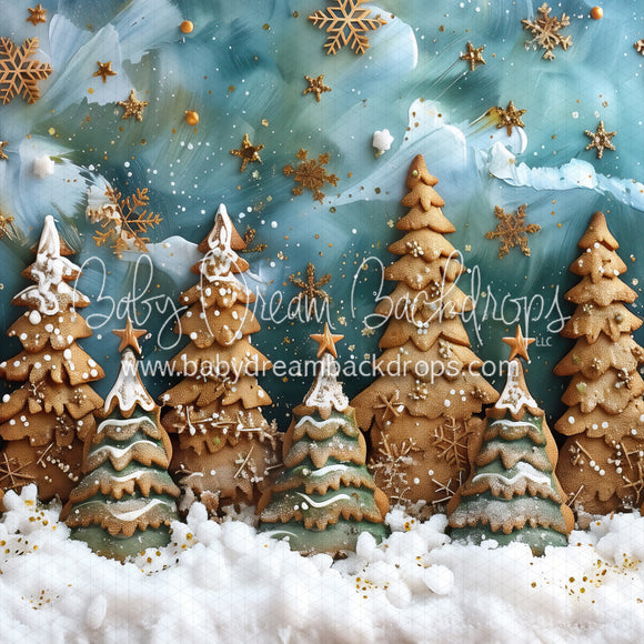 Snowy Gingerbread Trees (MD)