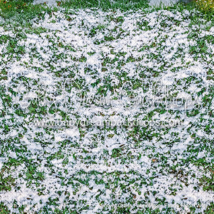 Snowy Grass Fabric Floor Fabric Floor (WM)
