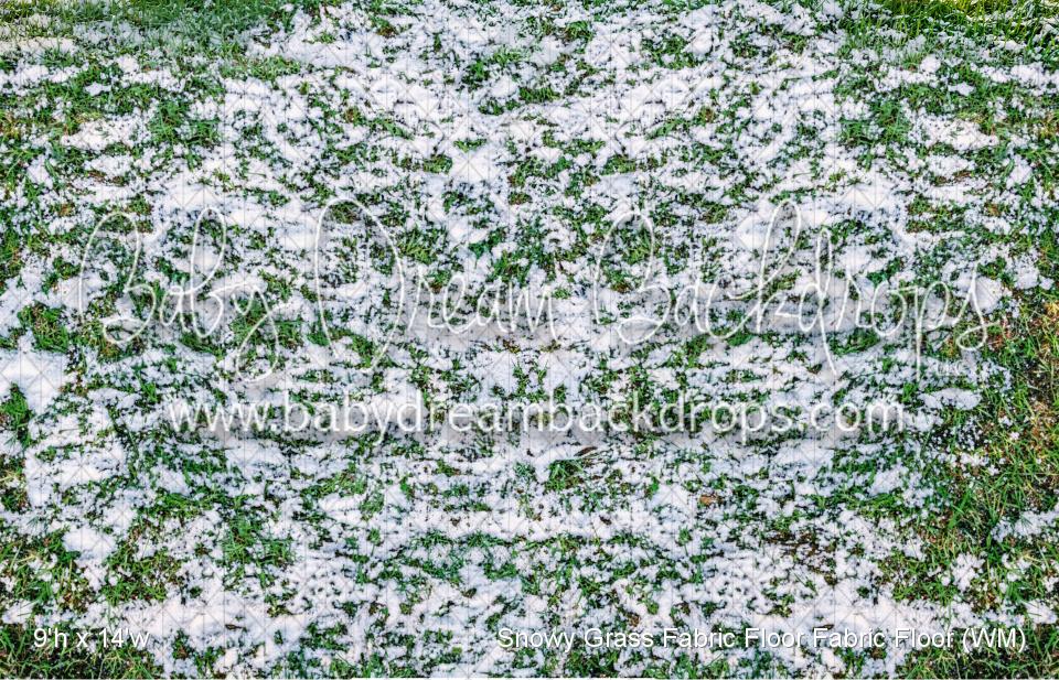 Snowy Grass Fabric Floor Fabric Floor (WM)