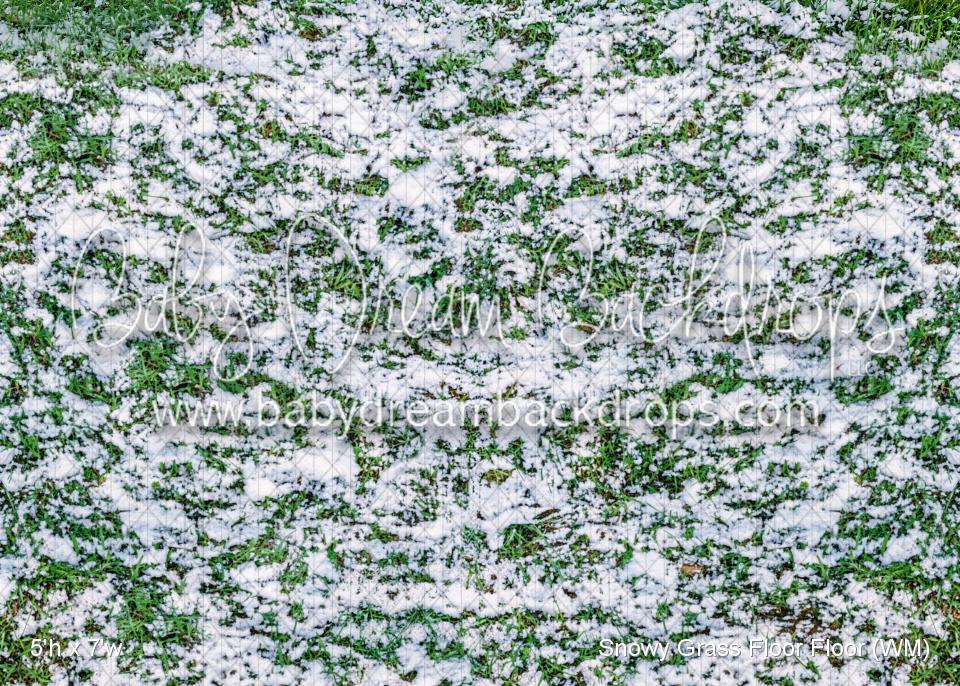 Snowy Grass Fabric Floor Fabric Floor (WM)