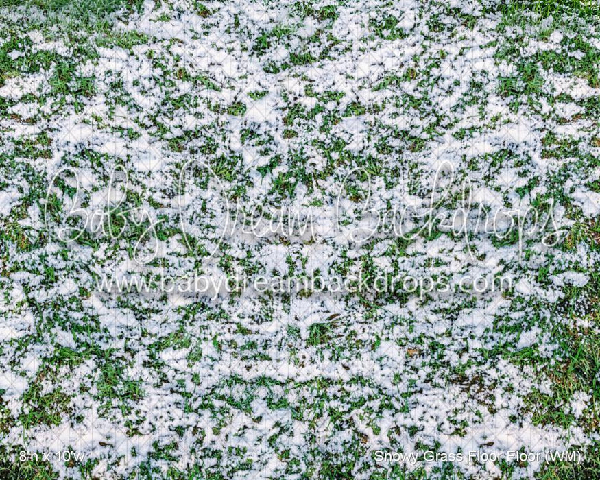 Snowy Grass Fabric Floor Fabric Floor (WM)