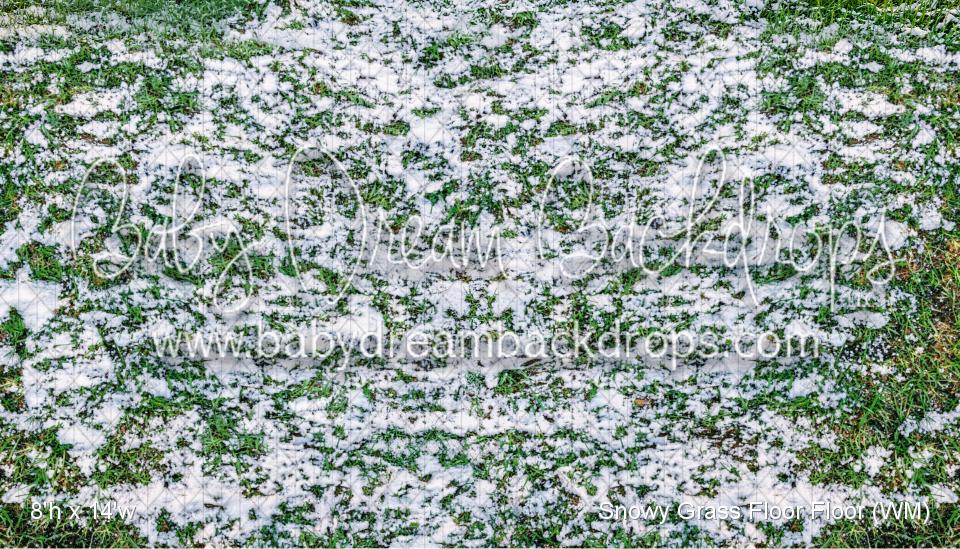 Snowy Grass Fabric Floor Fabric Floor (WM)