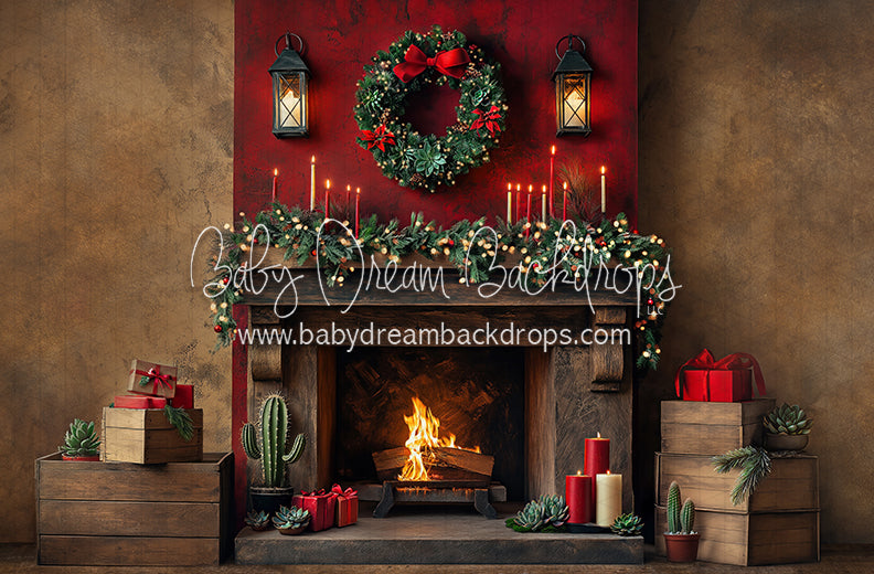 Southwest in December Fireplace (JA)