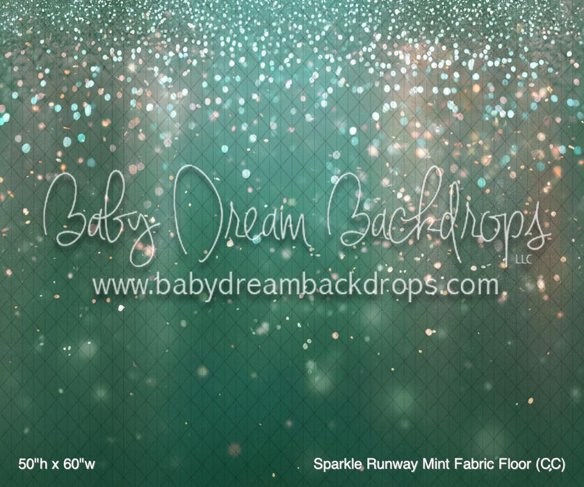 Sparkle Runway Mint Fabric Floor (CC)