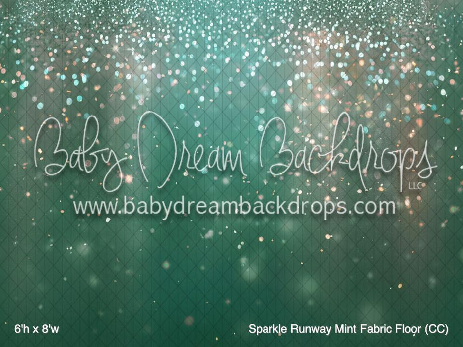 Sparkle Runway Mint Fabric Floor (CC)