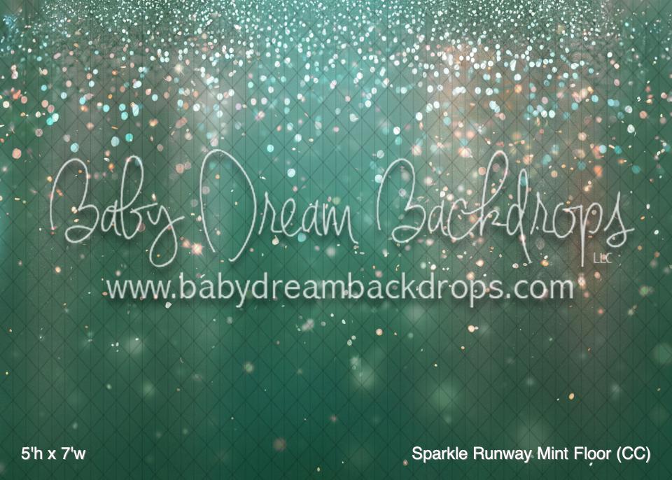 Sparkle Runway Mint Fabric Floor (CC)