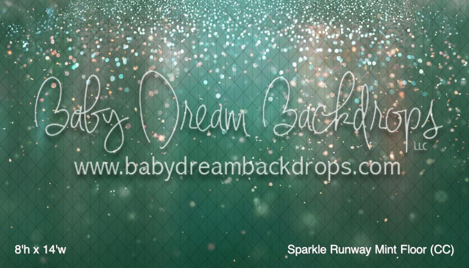 Sparkle Runway Mint Fabric Floor (CC)