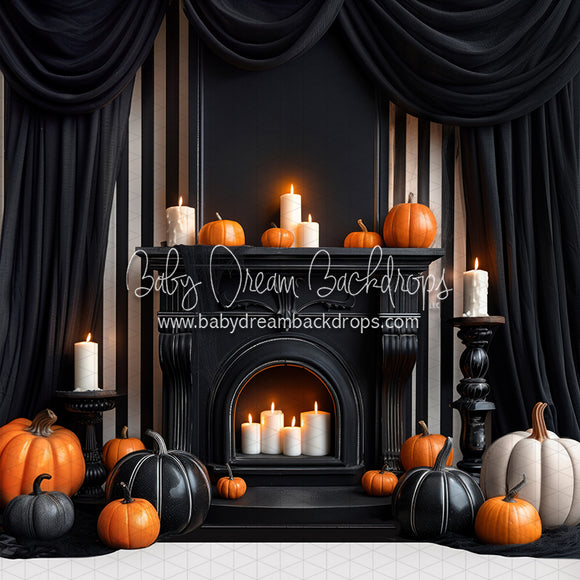 X Drop Spooky Chic Fireplace (Light Bottom) (JA)