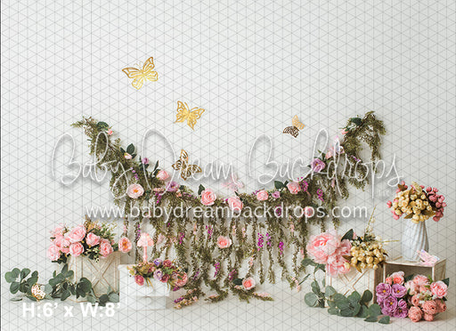 Spring Flowers Butterfly (WH)