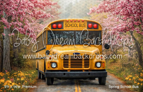 Spring School Bus (VR) — Baby Dream Backdrops