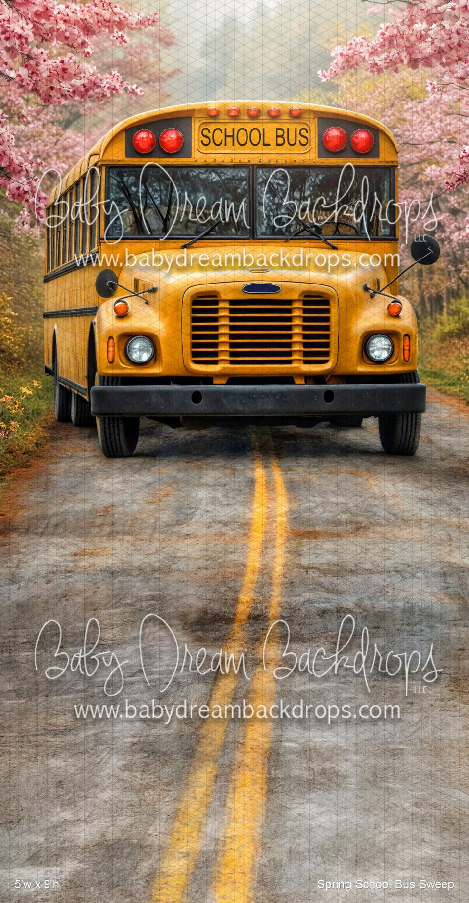 Spring School Bus Sweep (VR) — Baby Dream Backdrops