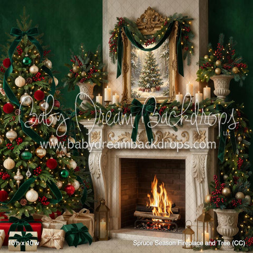 Spruce Season Fireplace and Tree (CC)