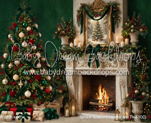 Spruce Season Fireplace and Tree (CC)