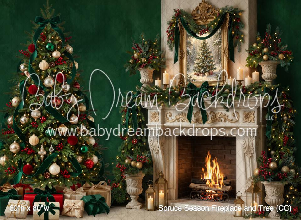 Spruce Season Fireplace and Tree (CC)