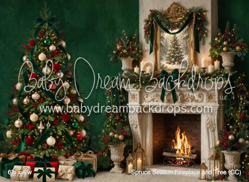 Spruce Season Fireplace and Tree (CC)