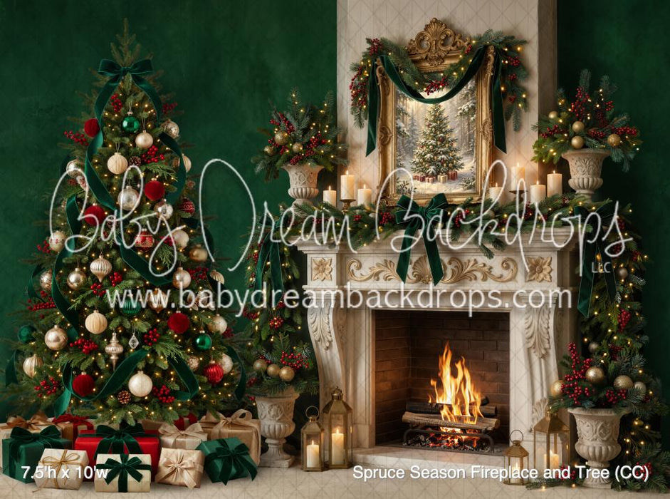 Spruce Season Fireplace and Tree (CC)