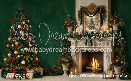 Spruce Season Fireplace and Tree (CC)