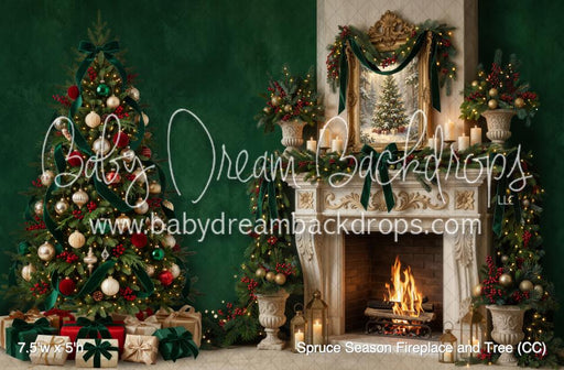 Spruce Season Fireplace and Tree (CC)