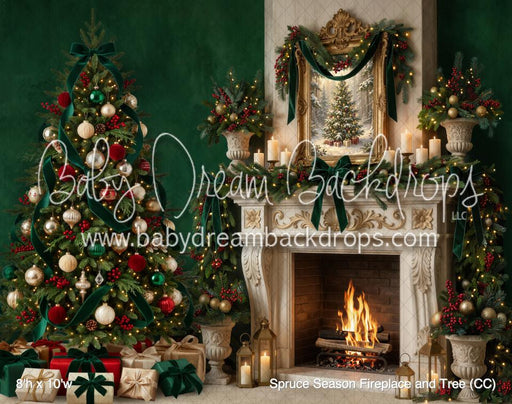 Spruce Season Fireplace and Tree (CC)