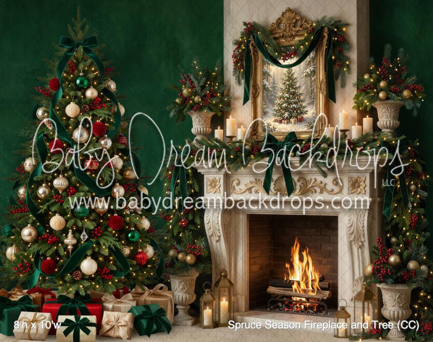 Spruce Season Fireplace and Tree (CC)