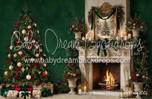Spruce Season Fireplace and Tree (CC)