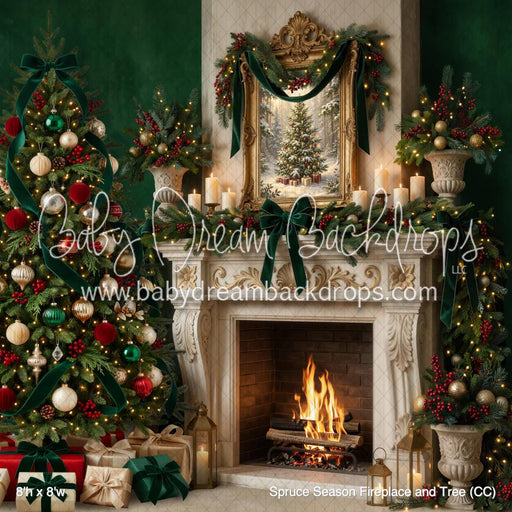 Spruce Season Fireplace and Tree (CC)