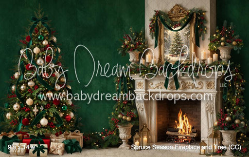 Spruce Season Fireplace and Tree (CC)