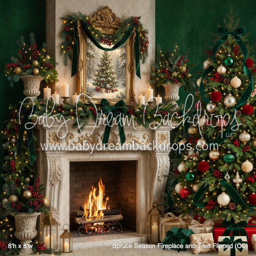 Spruce Season Fireplace and Tree Flipped (CC)