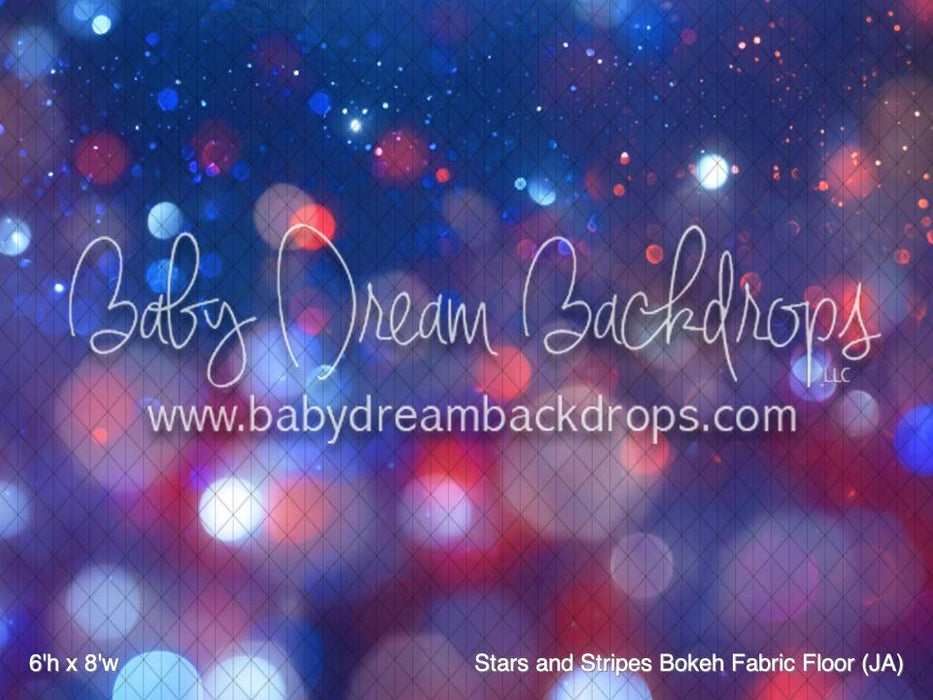 Stars and Stripes Bokeh Fabric Floor (JA)