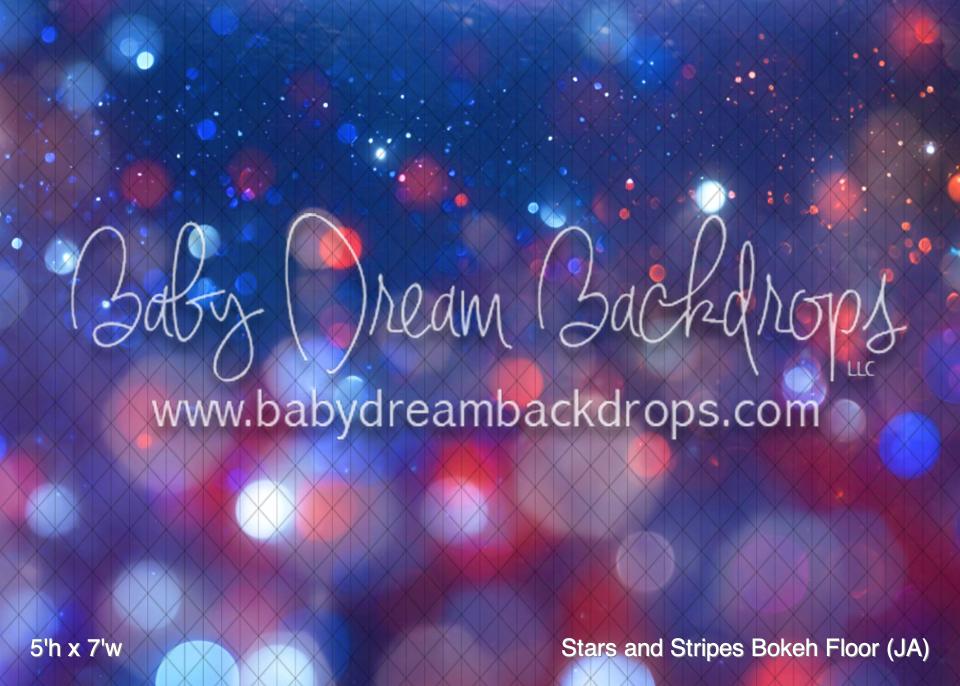 Stars and Stripes Bokeh Fabric Floor (JA)