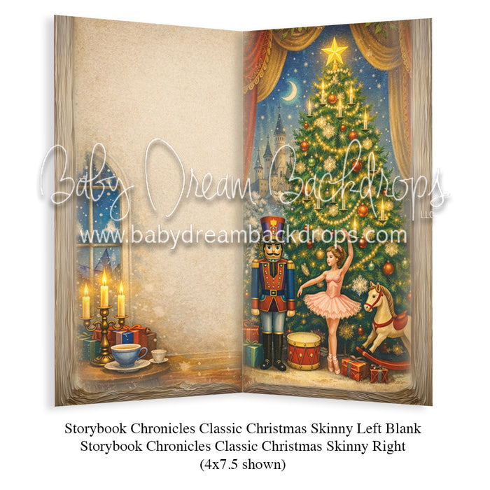 Storybook Chronicles Classic Christmas Skinny Left Blank + Storybook Chronicles Classic Christmas Skinny Right