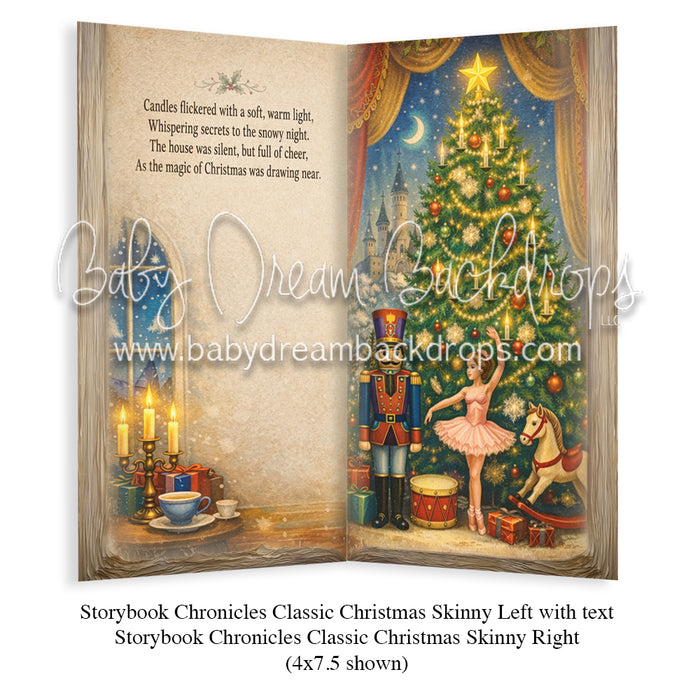 Storybook Chronicles Classic Christmas Skinny Left with text + Storybook Chronicles Classic Christmas Skinny Right