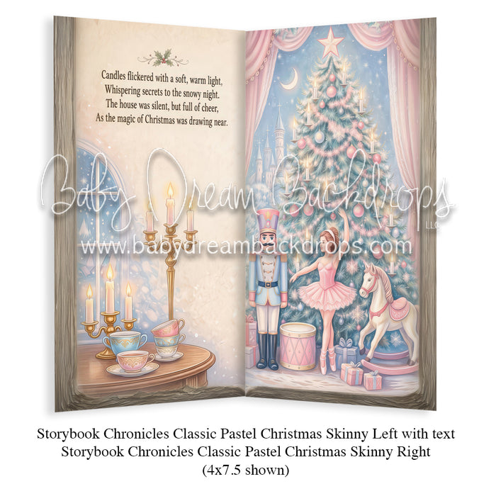 Storybook Chronicles Classic Pastel Christmas Skinny Left with text + Storybook Chronicles Classic Pastel Christmas Skinny Right