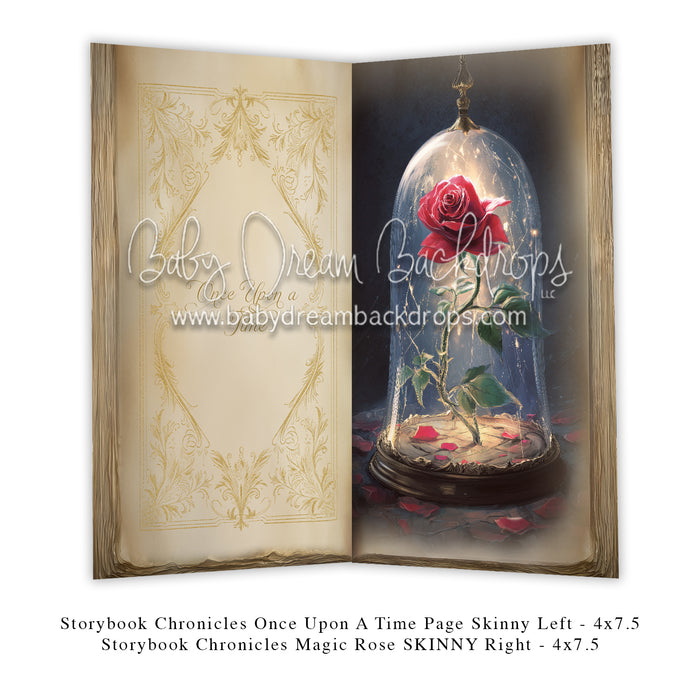 Storybook Chronicles Once Upon A Time Page Skinny Left + Storybook Chronicles Magic Rose SKINNY Right