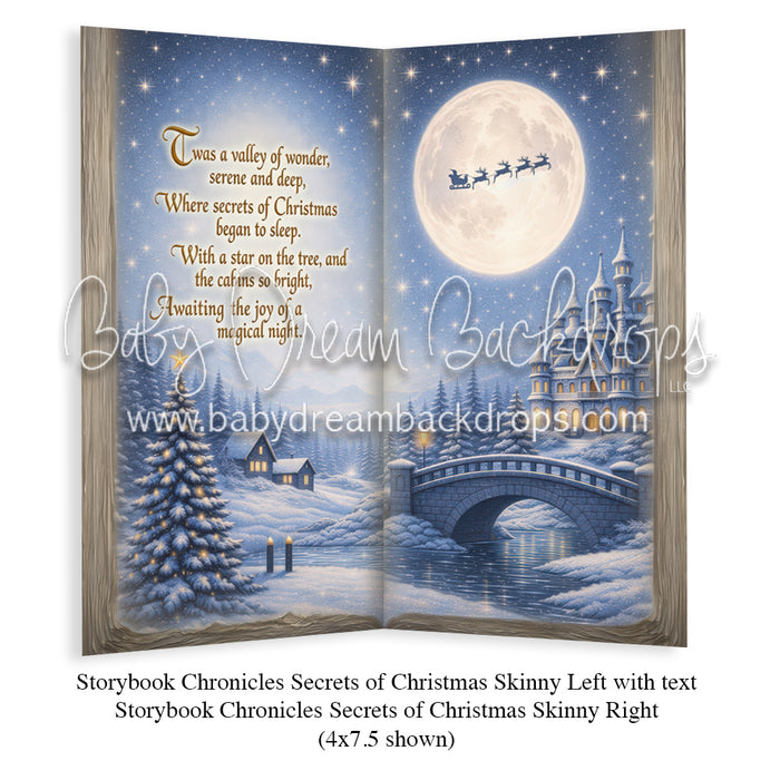 Storybook Chronicles Secrets of Christmas Skinny Left with text + Storybook Chronicles Secrets of Christmas Skinny Right